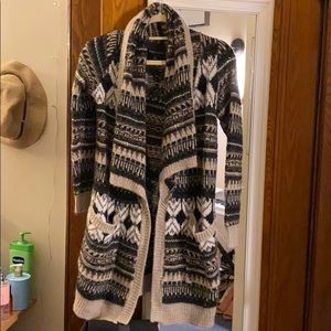 Cynthia Rowley wool patterned cardigan